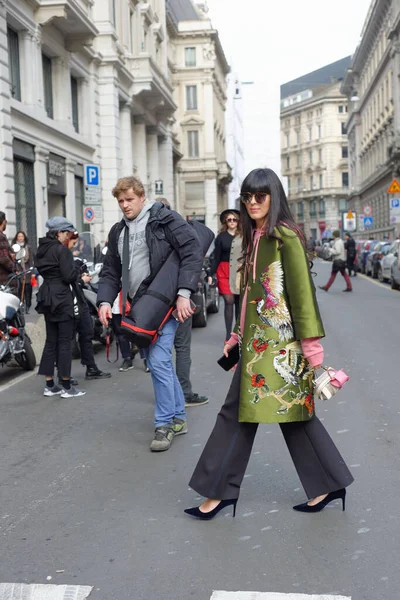 Mailänder Straßen Während Der Fashion Week Vor Covid19 — Stockfoto