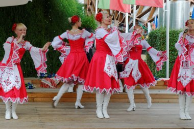 Milano 'da gerçekleştirilen 2015 ExPO. Dünyanın dört bir yanından Pavilionlar ve kültürler.