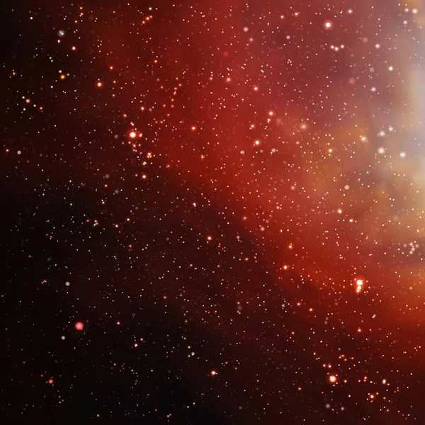 Nebulosa Vermelha Espaço Céu Estrelado Noite Fundo Cósmico Escuro — Vetor de Stock