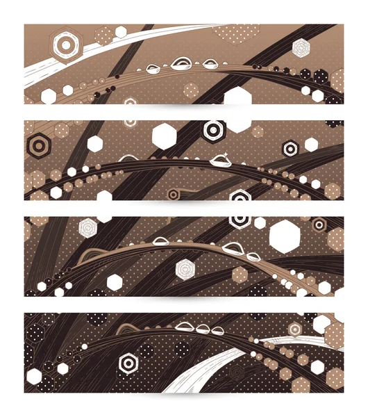 Banners with drops of dew on grass — Stock Vector