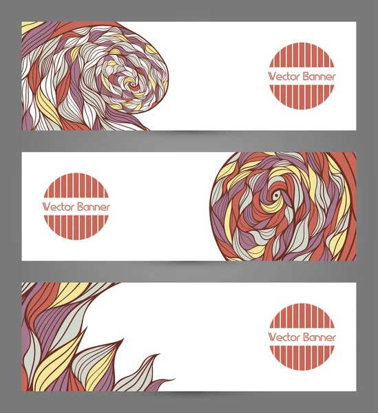 Banners met abstract golven — Stockvector