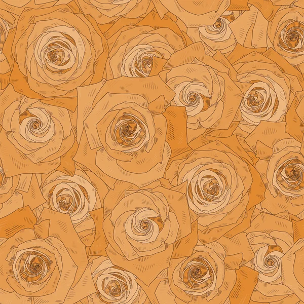 Modèle vectoriel sans couture avec de belles roses — Image vectorielle