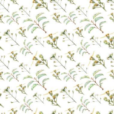 Güzel bahar çiçek ve bitki ile Seamless Modeli