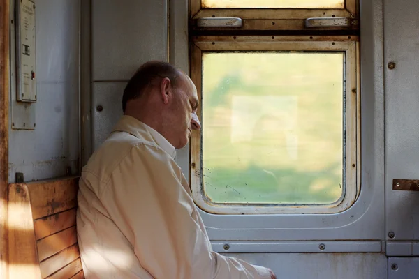 ผู้โดยสารในรถไฟ — ภาพถ่ายสต็อก