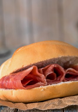 Yakın çekim maydanoz taze hamburger