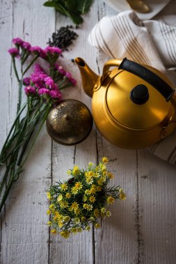 Bardak çay Vintage su ısıtıcısı