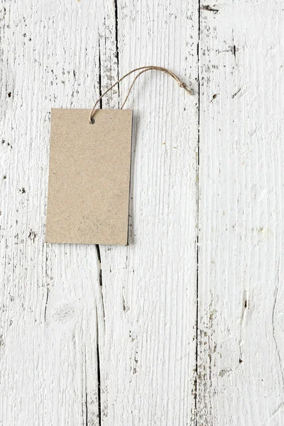 Paper badges on wooden background — Stock Photo, Image