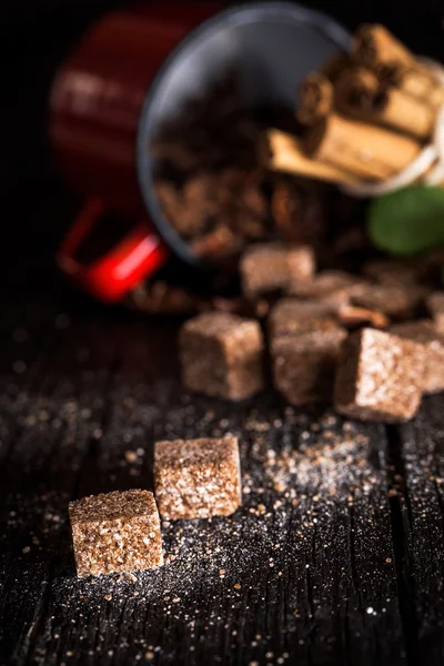 Lumps of brown sugar — Stock Photo, Image