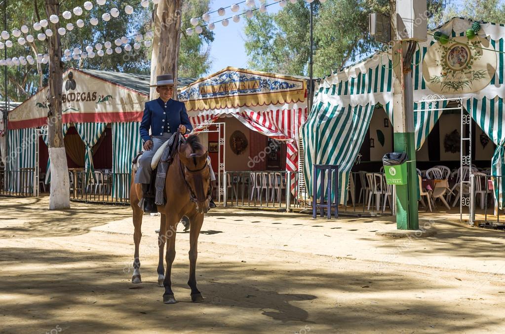 The Utrera Fair is a traditional festival of the city of Utrera Stock Editorial Photo