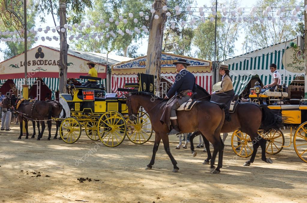 The Utrera Fair is a traditional festival of the city of Utrera Stock Editorial Photo