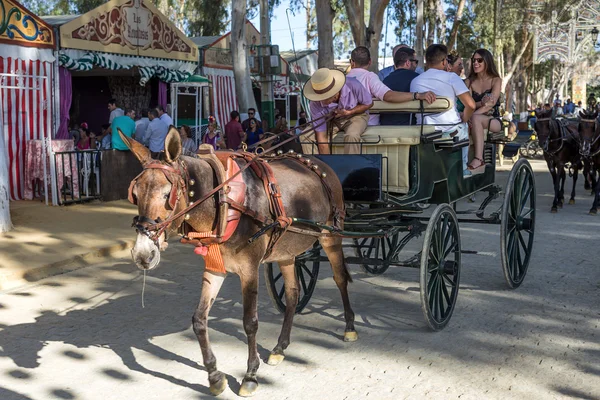 La Feria de Utrera es un festival tradicional de la ciudad de Utrera — Foto de Stock