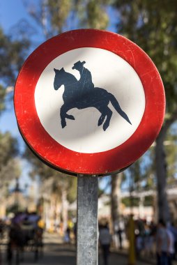  fair of Utrera in Seville decoration and horses clipart