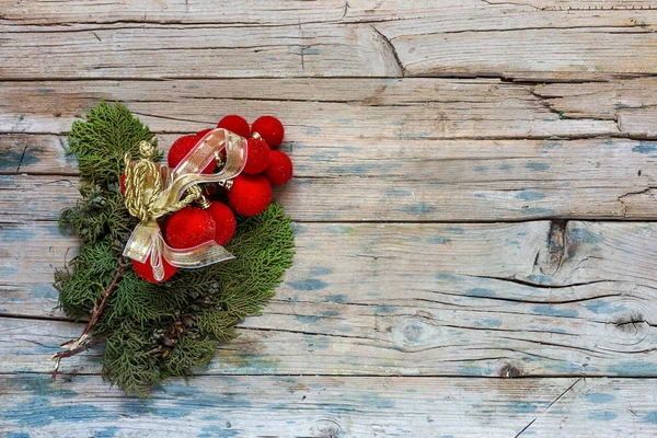 Adornos de Navidad composición Desde arriba —  Fotos de Stock