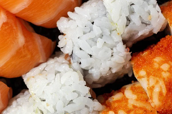 Concepto Comida Japonesa Sushi Surtido Llevar Box —  Fotos de Stock