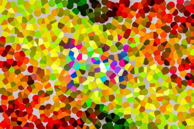 Renkli soyut arka plan. Kırmızı, sarı, yeşil, beyaz, siyah, sarı 3D