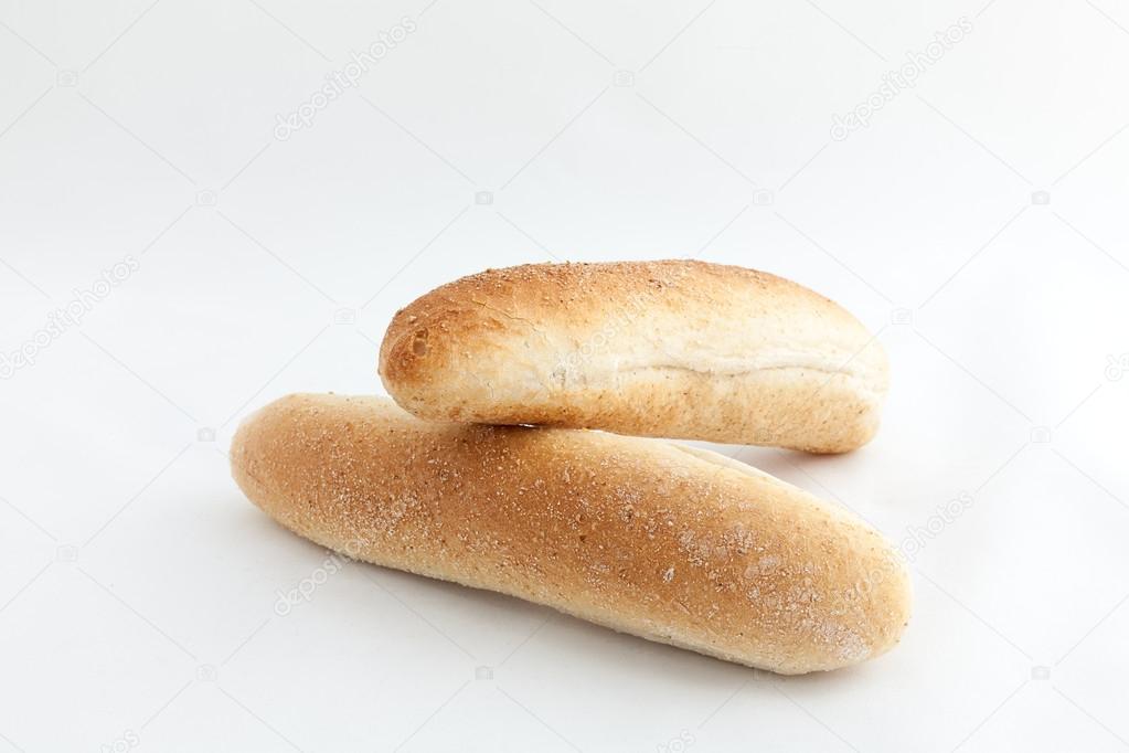 Baguettes isolated on white background