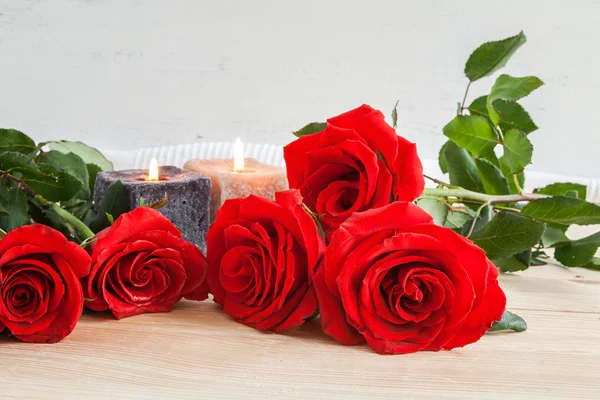 Rosas rojas para el día de San Valentín — Foto de Stock