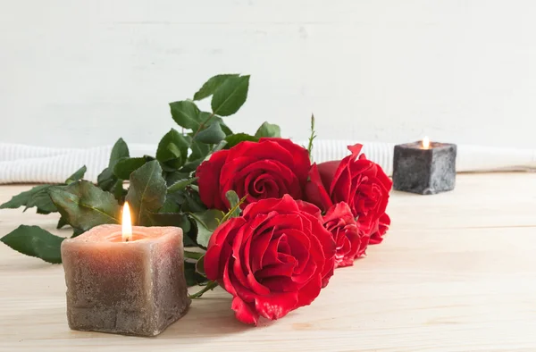 Rosas rojas para el día de San Valentín — Foto de Stock