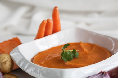 Soğan havuç ve kabak patates püresi