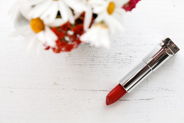 makeup brush and cosmetics 