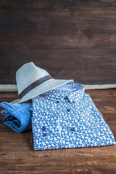 Conjunto de várias roupas e acessórios para homens — Fotografia de Stock