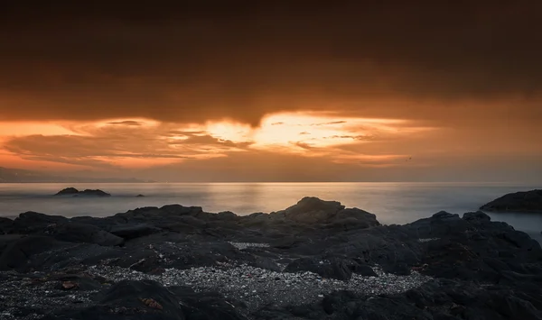 Mediterrane zonsondergang — Stockfoto