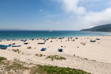 Tangier, Morocco, Afrika ile kumsal manzara