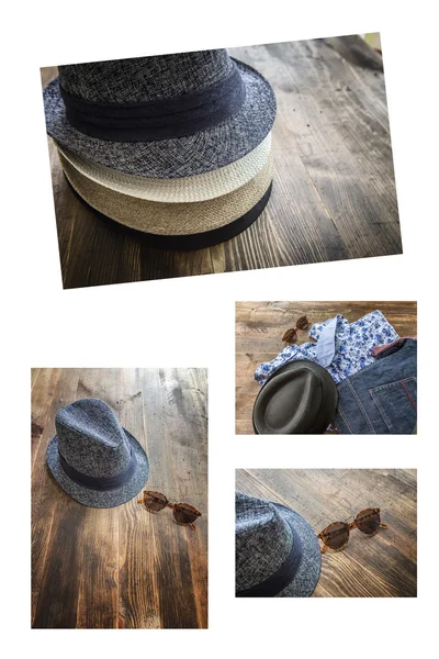 Conjunto de varias prendas y accesorios para hombres — Foto de Stock