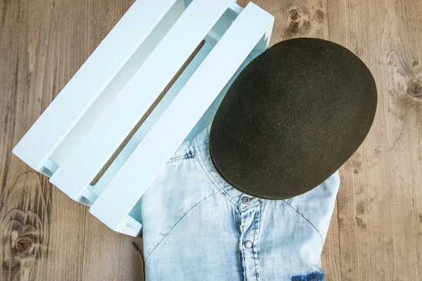 Conjunto de várias roupas e acessórios para homens — Fotografia de Stock