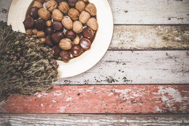 sonbahar meyve kompozisyonu