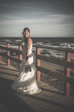 Düğün günü denizde