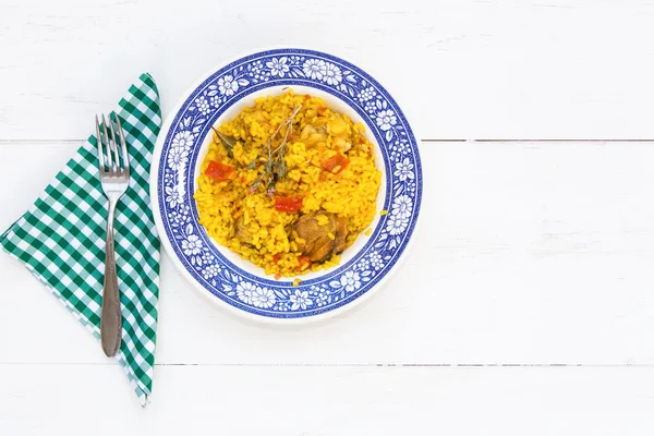 Tavuk ve sebze kase pilav