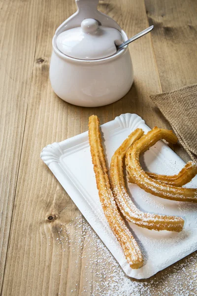 Churros con azúcar — Foto de Stock