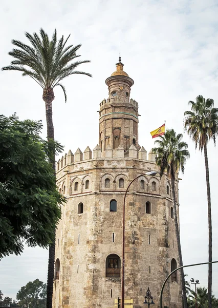 Gold Tower i Sevilla Andalusien Spanien — Stockfoto