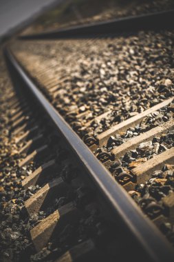 Güneşli demiryolu Close-up