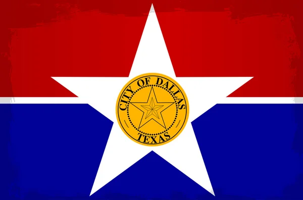 Drapeau de la ville de Dallas — Image vectorielle