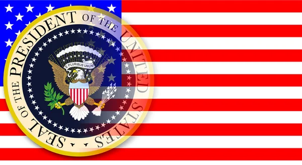 Presidential Seal On Flag — Stock Vector