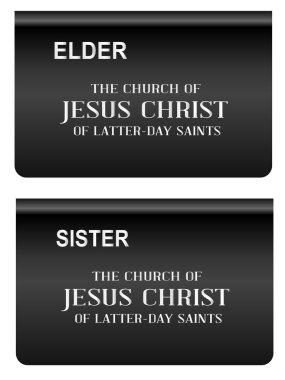 Mormon yaşlı ve kız kardeşi rozeti