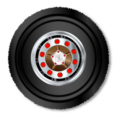 Large Truck Wheel clipart