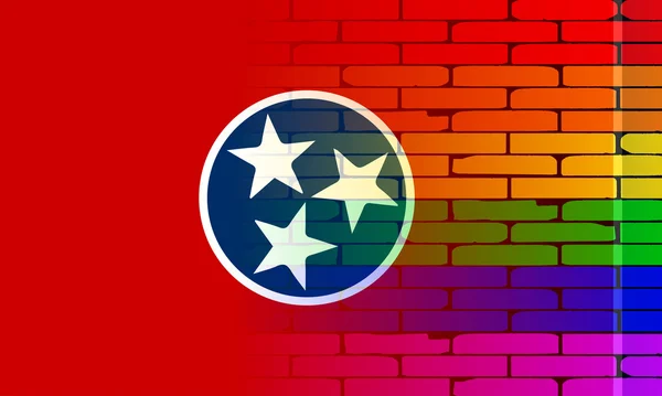 Arco iris pared Tennessee — Archivo Imágenes Vectoriales