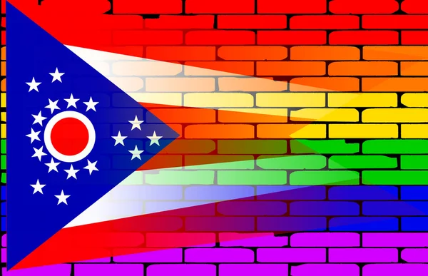 Rainbow Wall Ohio — Wektor stockowy