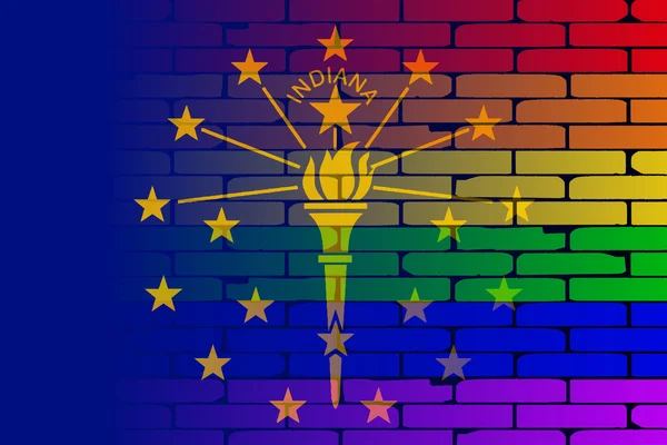 Rainbow stěna Indiana — Stockový vektor