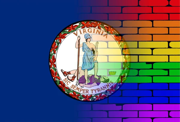 Virginia de parede arco-íris —  Vetores de Stock