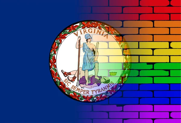 Arco iris pared Virginia — Archivo Imágenes Vectoriales