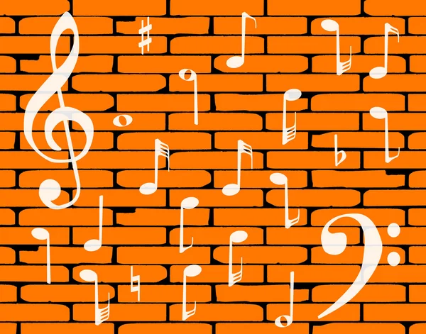 Музичний фон стіни — стоковий вектор