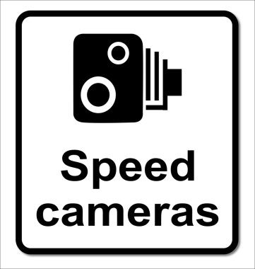 Isolated Speed Cameras Sign clipart