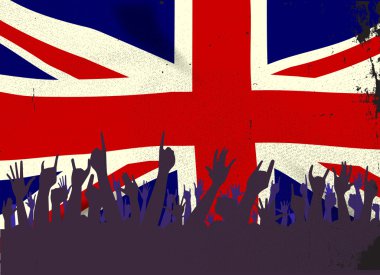 İngiltere'de devlet bayrağı izleyici ile