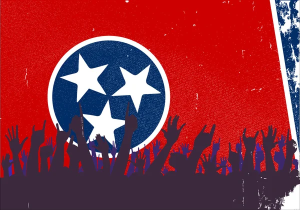 Vlag van Tennessee met publiek — Stockvector