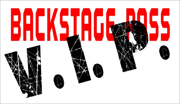 VIP BackStage Pass — Stock Vector