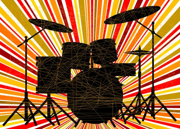 Kit de tambor de jazz — Vector de stock